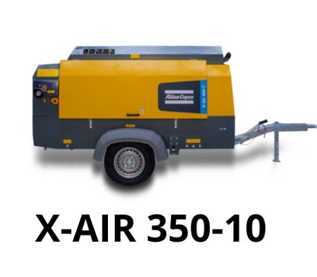 풀 로드 2300 Rpm 휴대용 압축기 X-AIR 350-10 1 G1 1 2 배기 밸브를 갖춘 최대 신뢰성 및 다재다능 산업용을 위해 설계